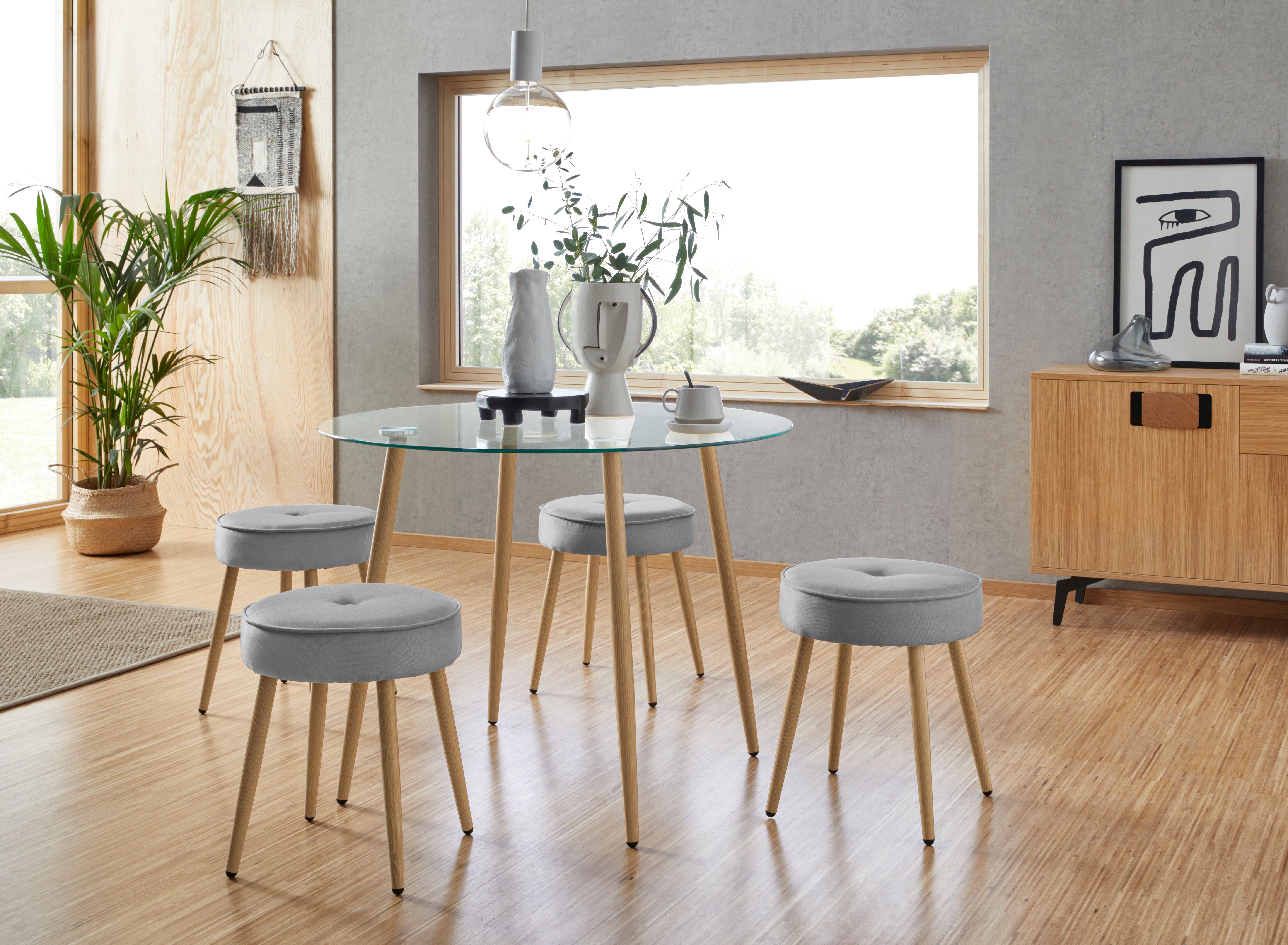 INOSIGN Glastisch Miller, runder Esstisch mit einem Ø von 100 cm