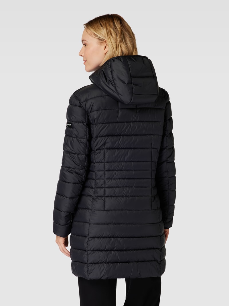 Steppjacke mit Kapuze Modell 'LAURA MAY' in schwarz