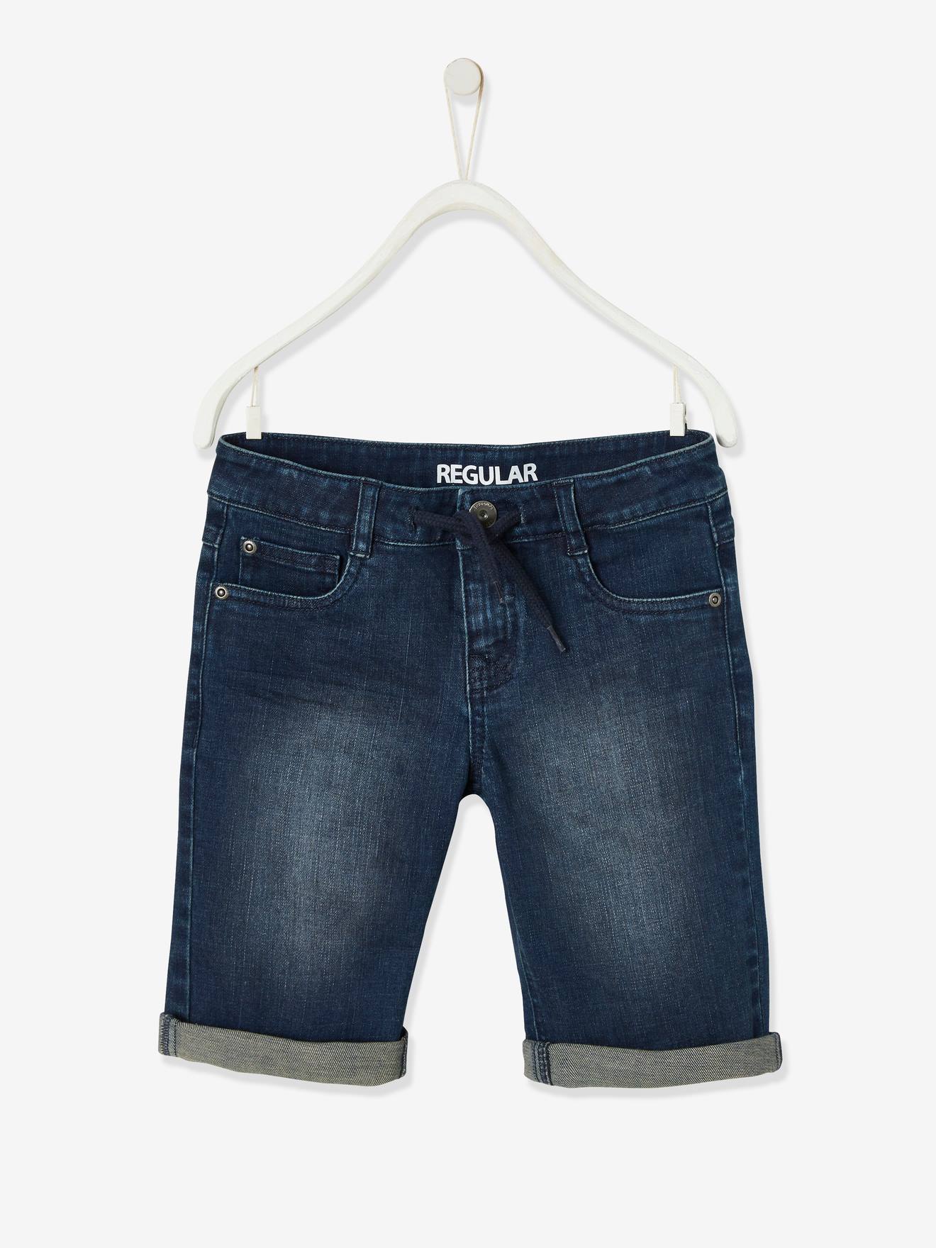 Bermuda en jean garçon denim gris