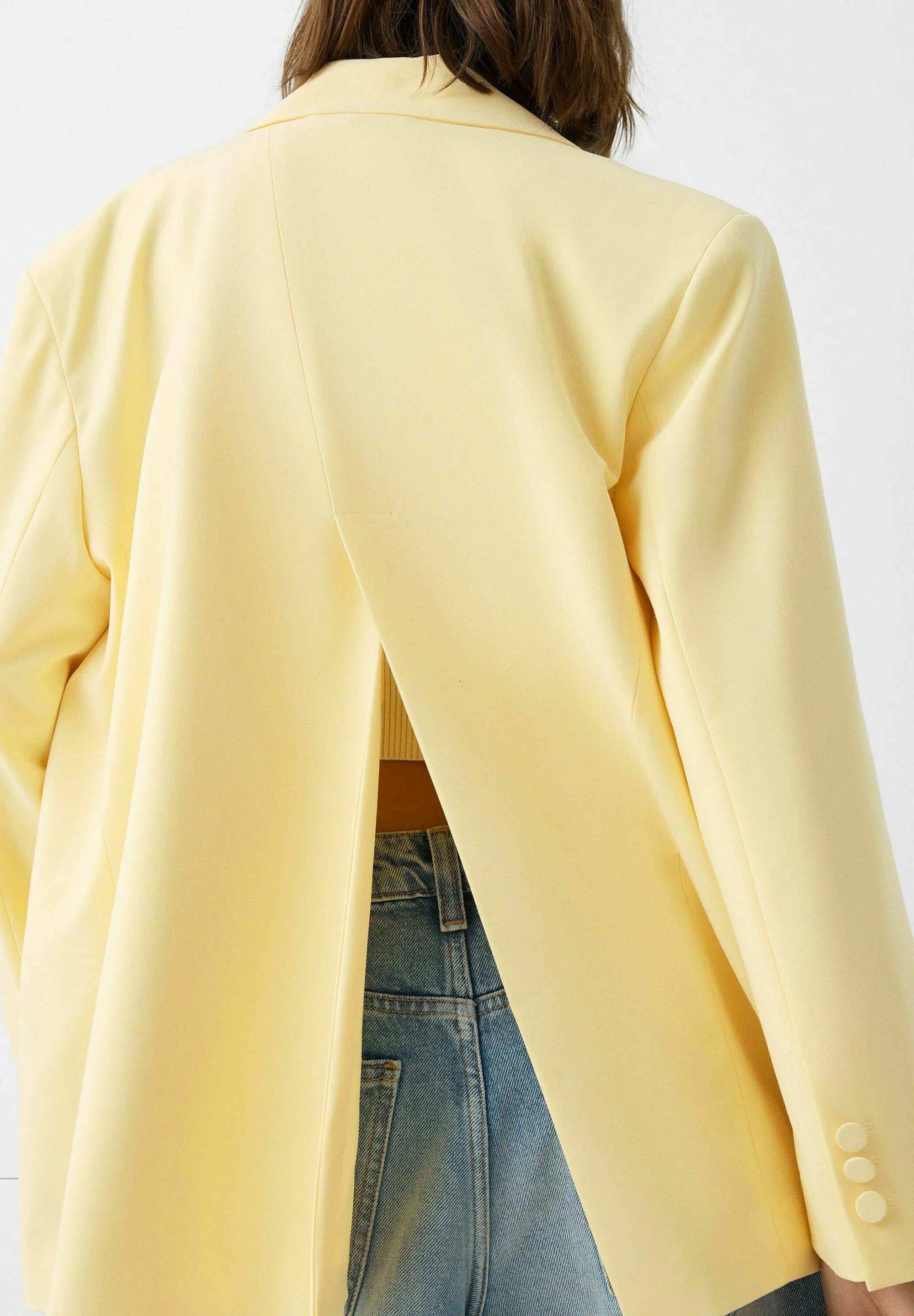 Bershka CRUZADO CON BOTONES - Abrigo corto