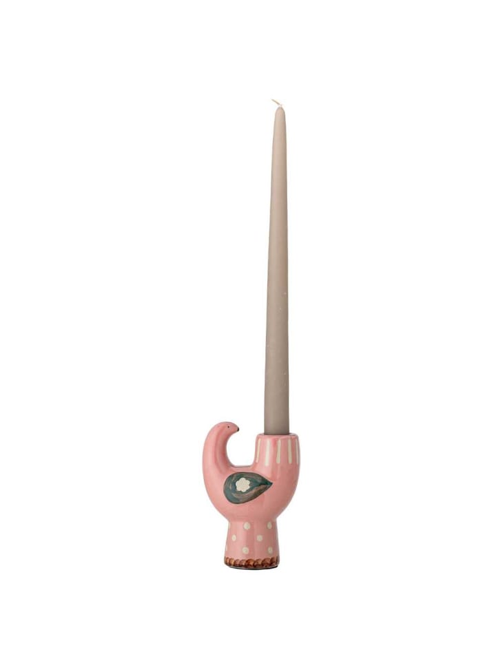Bloomingville Kerzenhalter TRUDY Keramik Vogel Rosa 12x8 cm günstig kaufen onesize