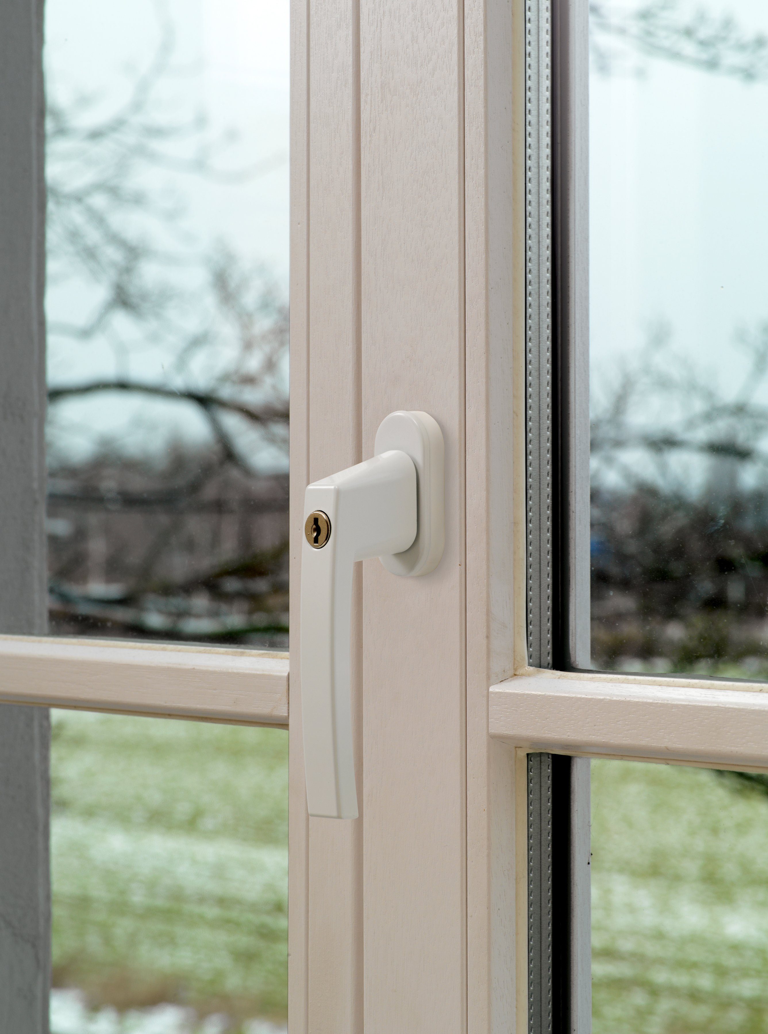 ABUS Fensterzusatzschloss FG210 S Triples B/SB, Din Rechts und Din Links, abschließbarer Fenstergriff