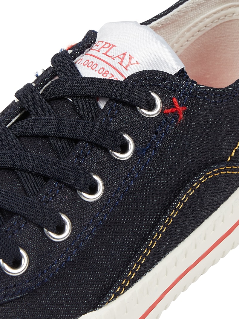 Slip-on-Sneaker aus Canvas in marineblau