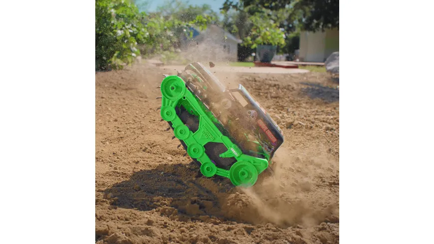 Monster Jam, Grave Digger Trax - ultrastarkes, ferngesteuertes Monster Jam Kettenfahrzeug im Maßstab 1:15