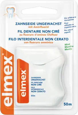 ELMEX Zahnseide ungewachst mit Aminfluorid  50 m