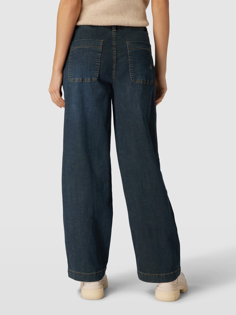 Jeans mit Label-Details in dunkelblau