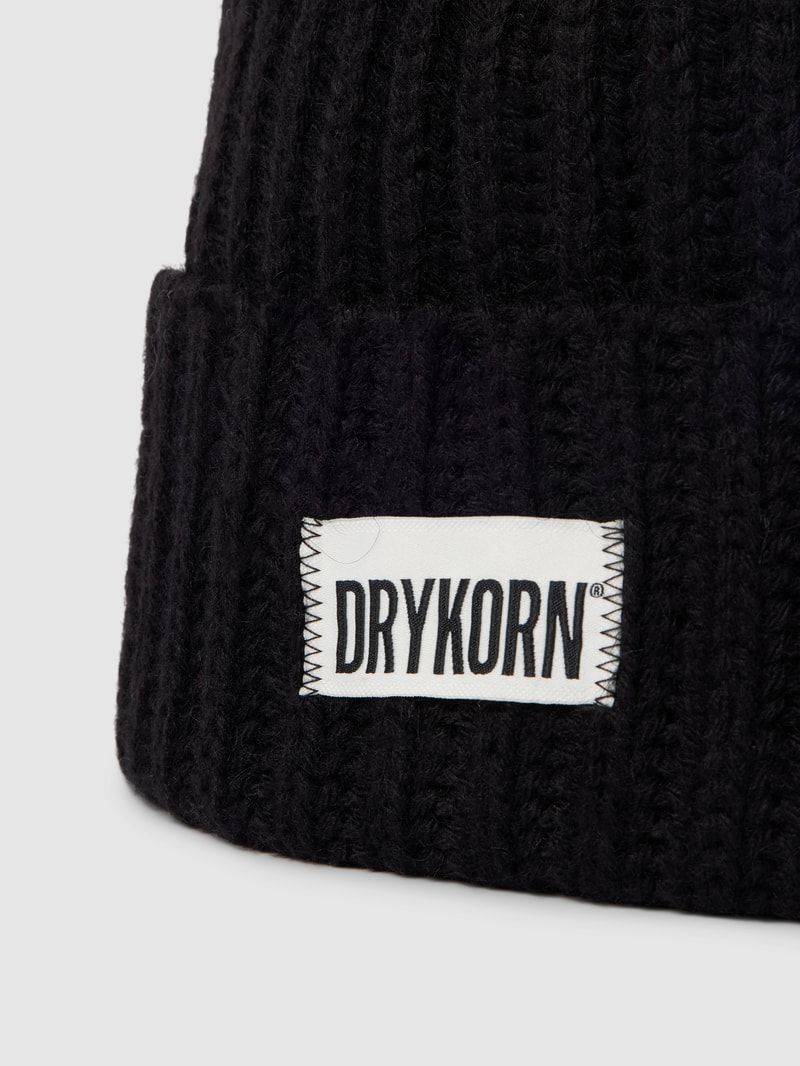 Mütze mit Label-Detail Modell 'EANI' in schwarz