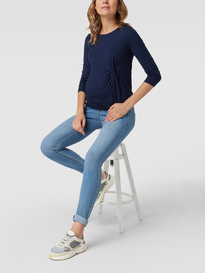Umstands-Jeans mit elastischem Bauchband in hellblau