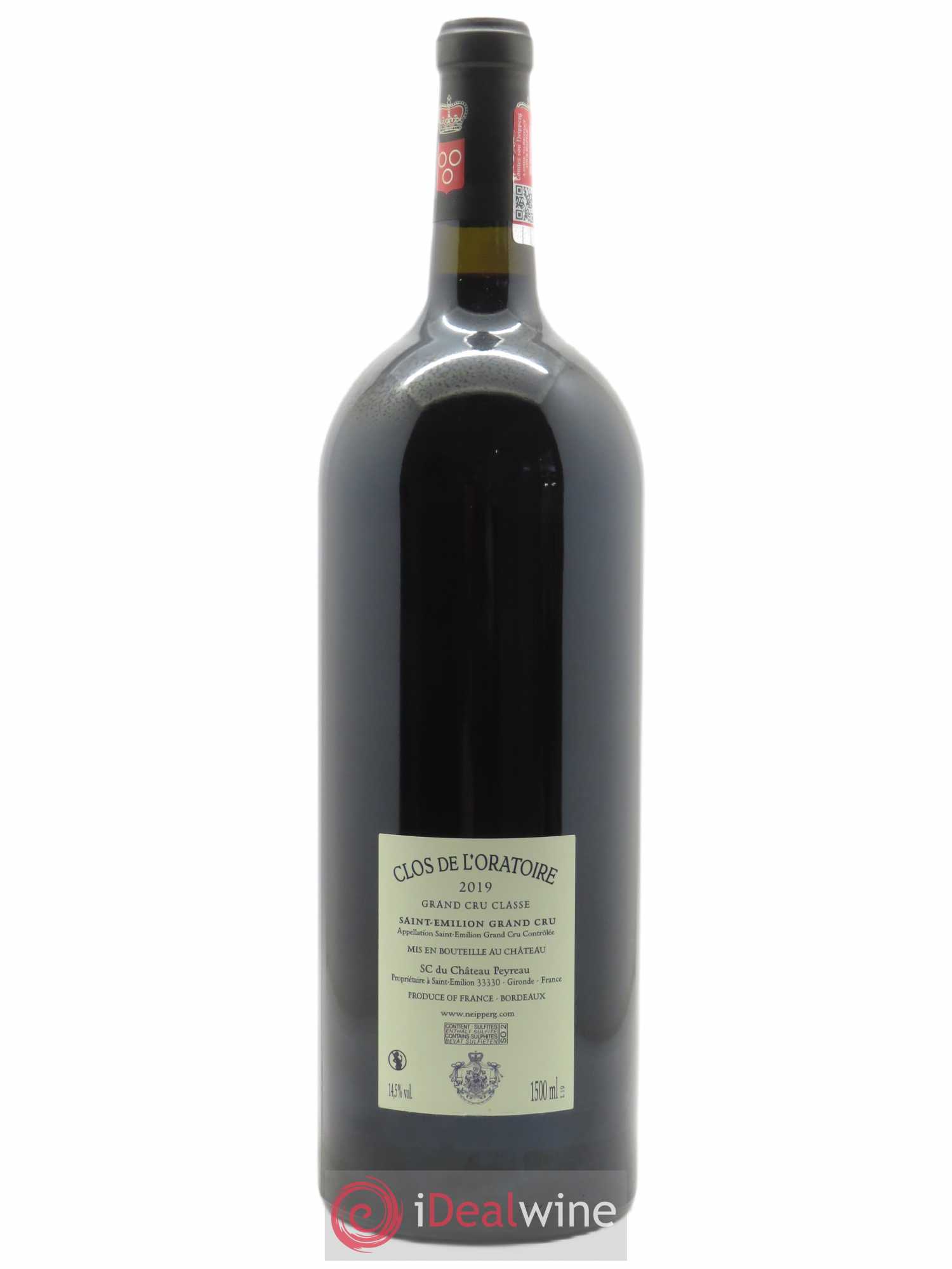 Clos de l'Oratoire Grand Cru Classé (CBO à partir de 6 bts) 2019 - Lot de 1 Magnum