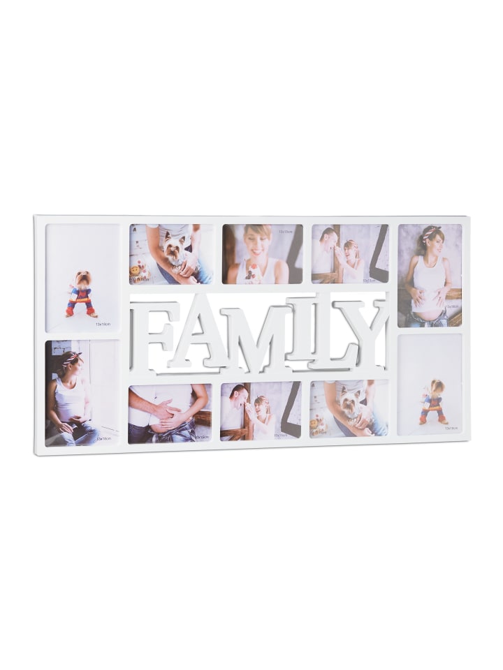 relaxdays Bilderrahmen Familie in Weiß - (B)72 x (H)36,5 x (T)2 cm günstig kaufen onesize