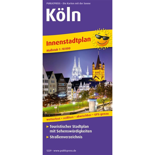 Köln. Innenstadtplan 1:18 000 - Stadtplan