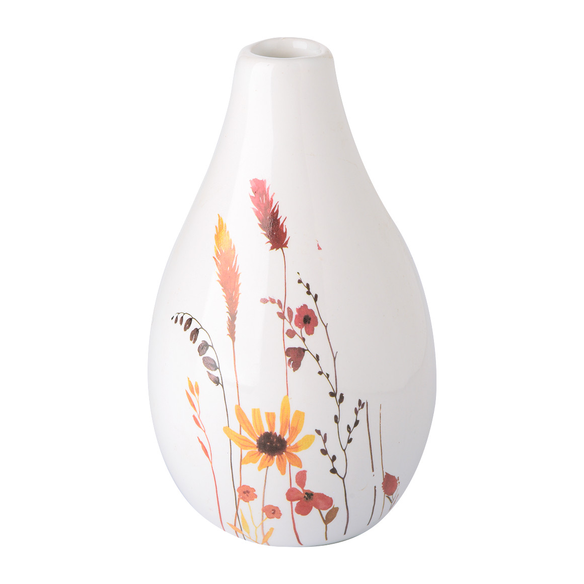Mittelgroße Blumenvase mit Gräser-Motiv