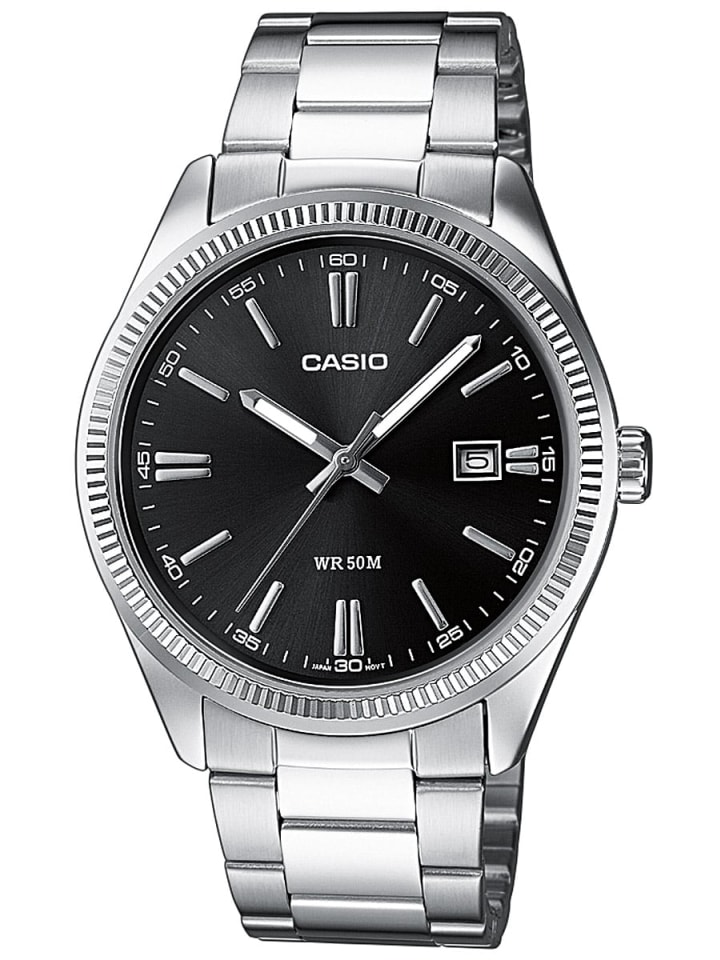 Casio Herrenuhr Schwarz/Silberfarben günstig kaufen onesize