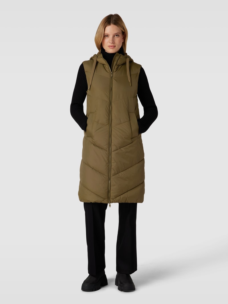 Steppweste mit Kapuze Modell 'Bomina' in khaki