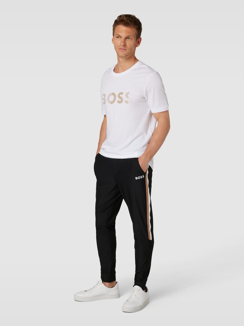 Sweatpants mit elastischem Bund Modell 'Hicon' in schwarz
