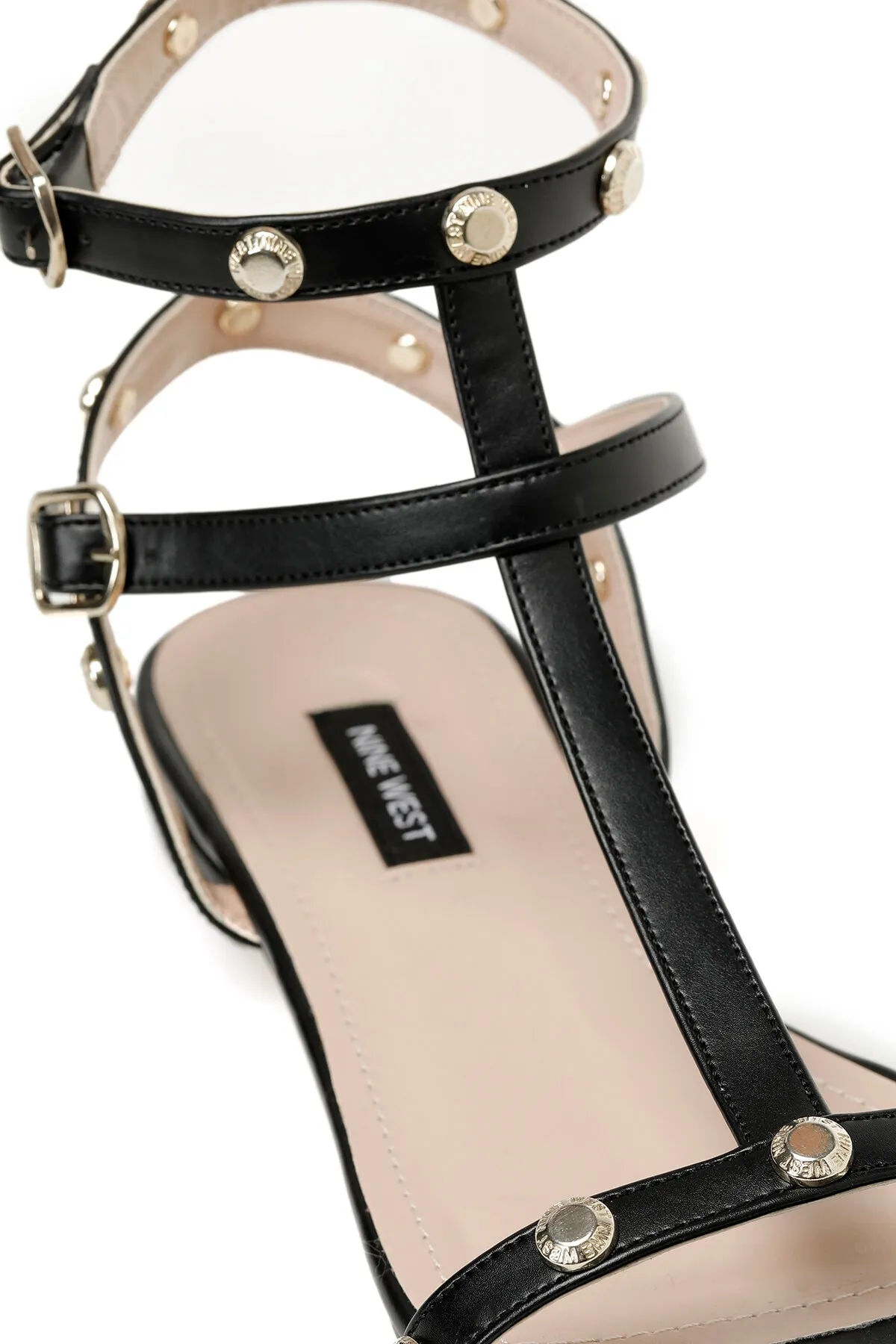 Nine West  Lalley 3fx Schwarze flache Damensandalen