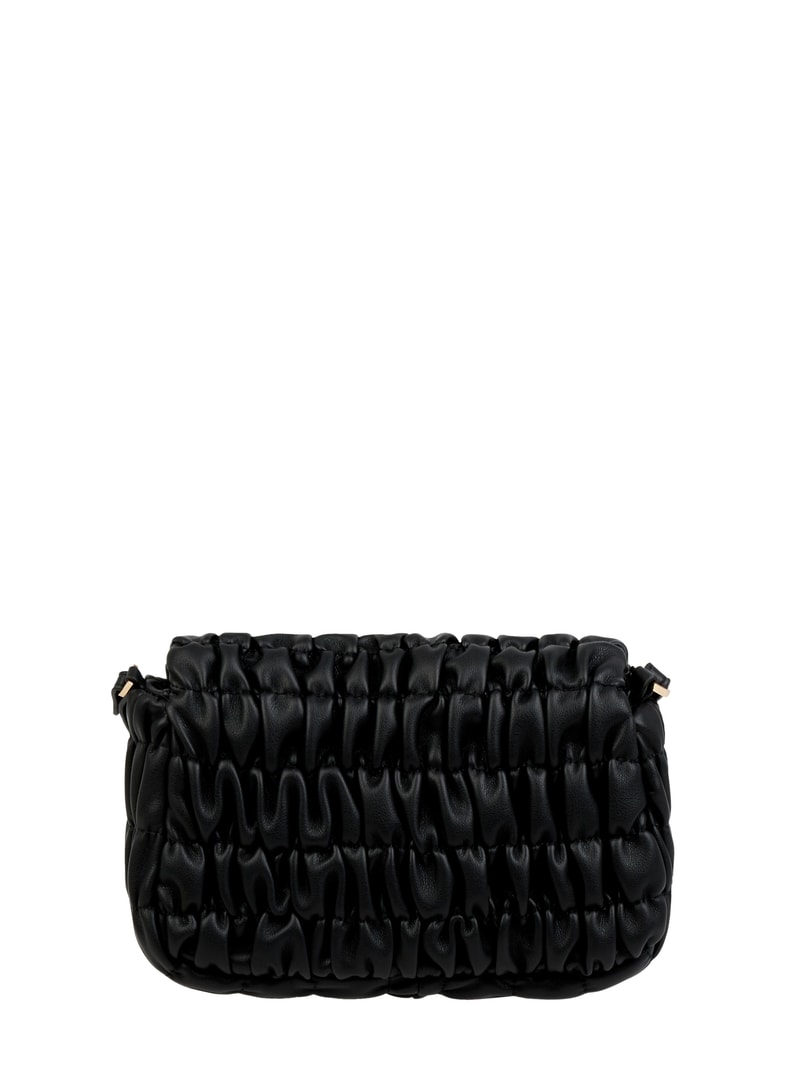 Crossbody Bag in Leder-Optik in schwarz