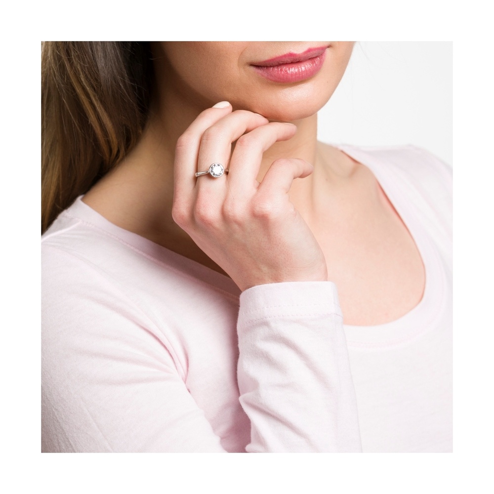 Pippa&Jean Bague tendance Laiton Oxyde de zirconium (CZ) en Argent Bague