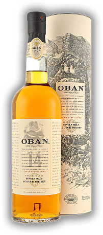 Oban 14 Years Oban 14 Years Ein erfreulicher Classic Malt, dezent und maritim. Alter 14 J. - 0,7	 Liter - Vol 43%