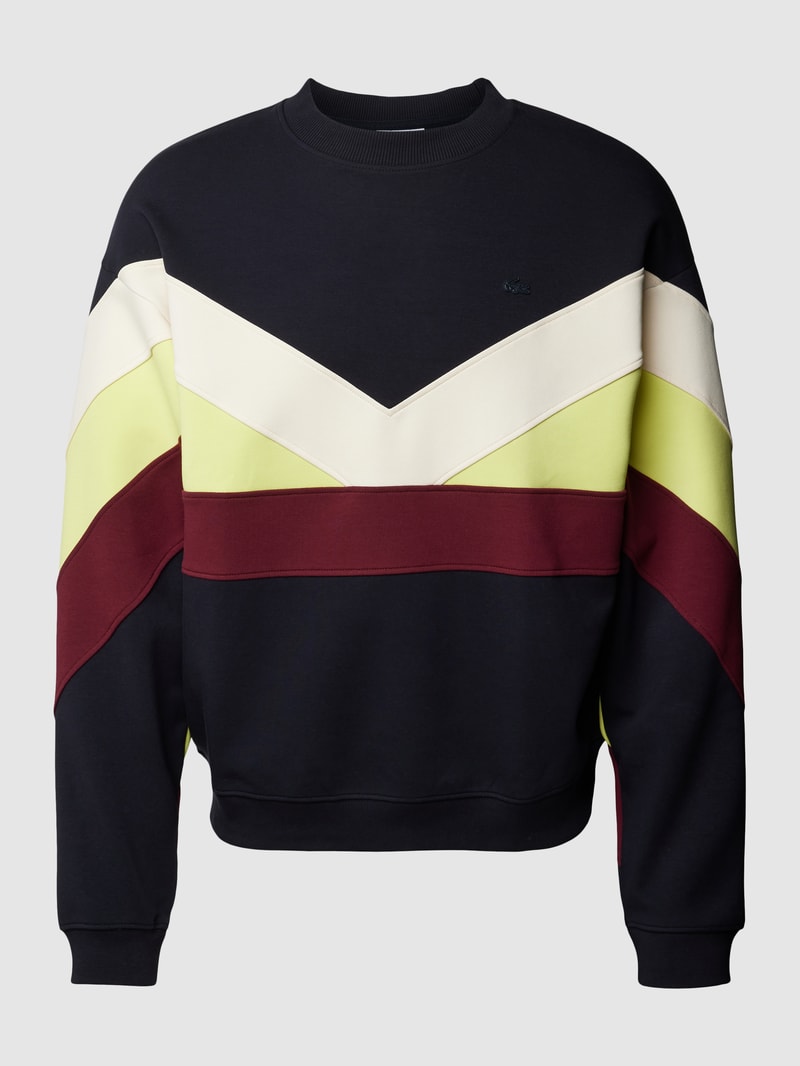Sweatshirt mit Colour-Blocking-Design in schwarz