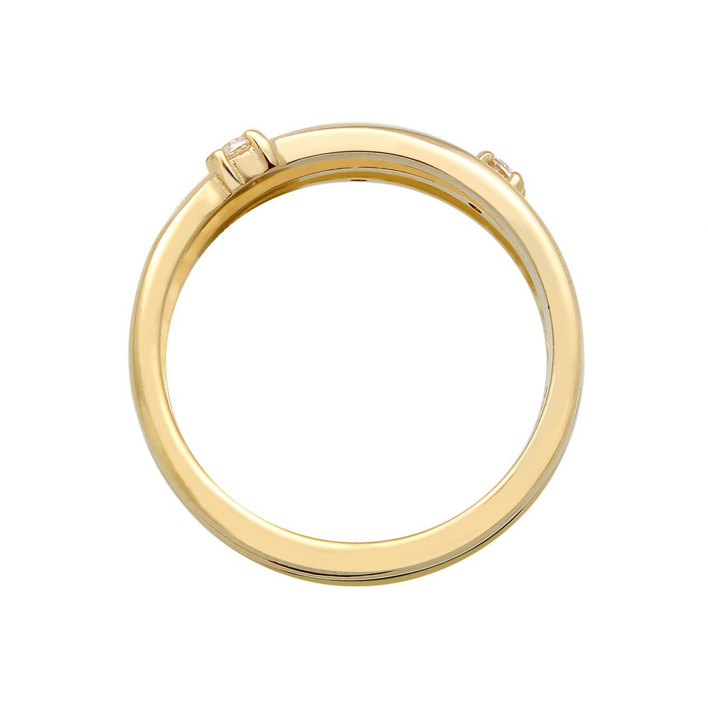 Elli Elli Bague Enroulé Filigrane avec Cristaux de Zircone Bague Femme - Argent (925/1 Bague