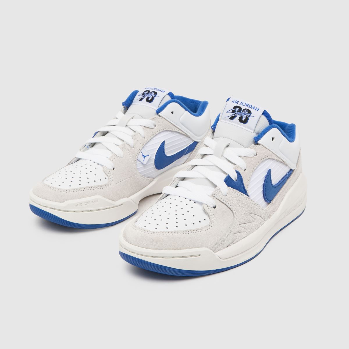 Nike Jordan vita & blå stadium 90 pojkar ungdomsskor
