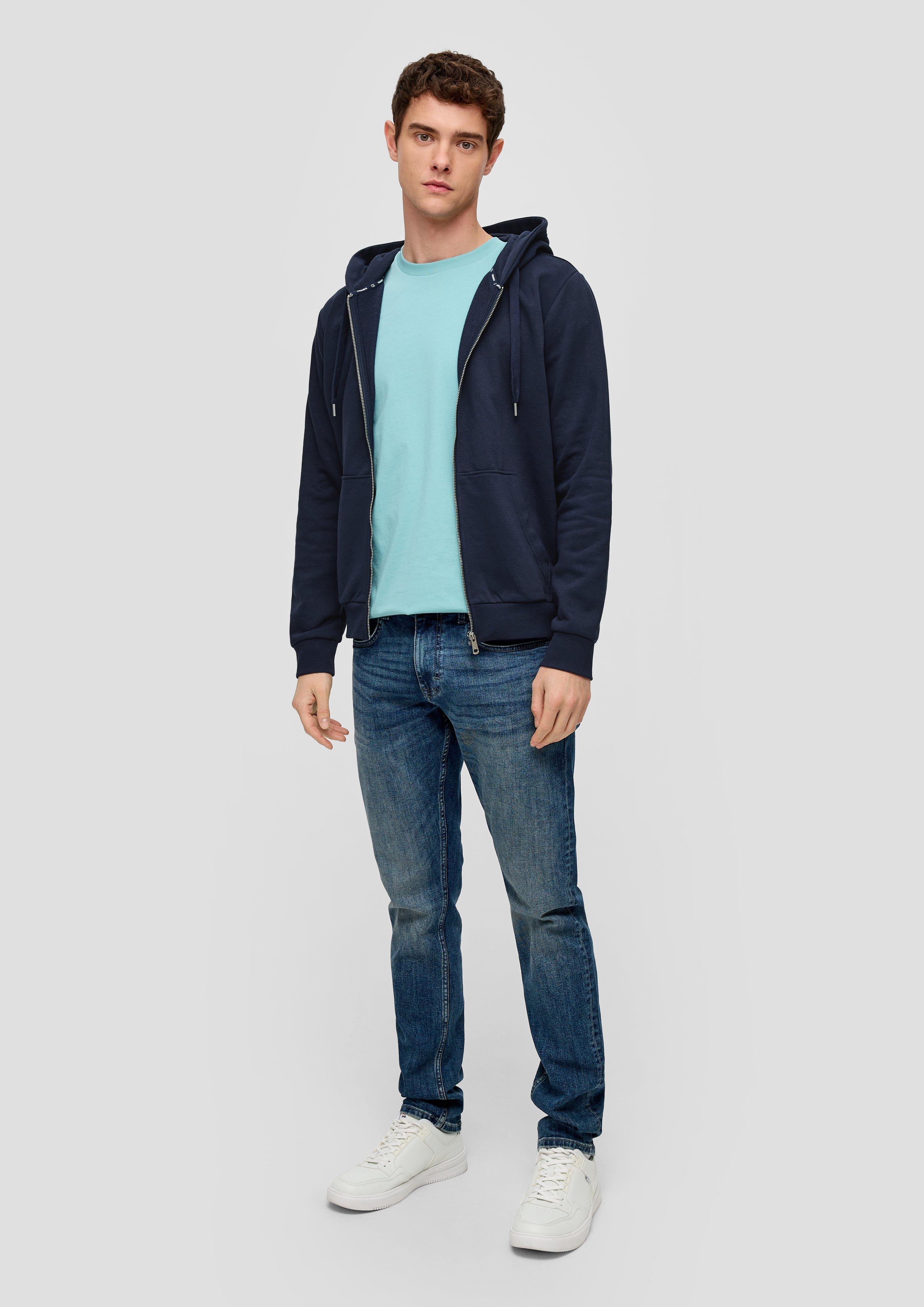 Sweatjacke mit Rippsaum  2141661-5884