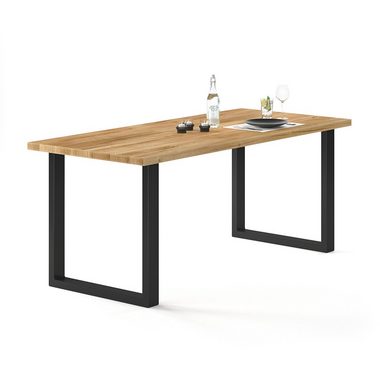 Vicco Tischbein Tischbeine Metallbeinde LOFT 72x70cm Schwarz 2-er Set