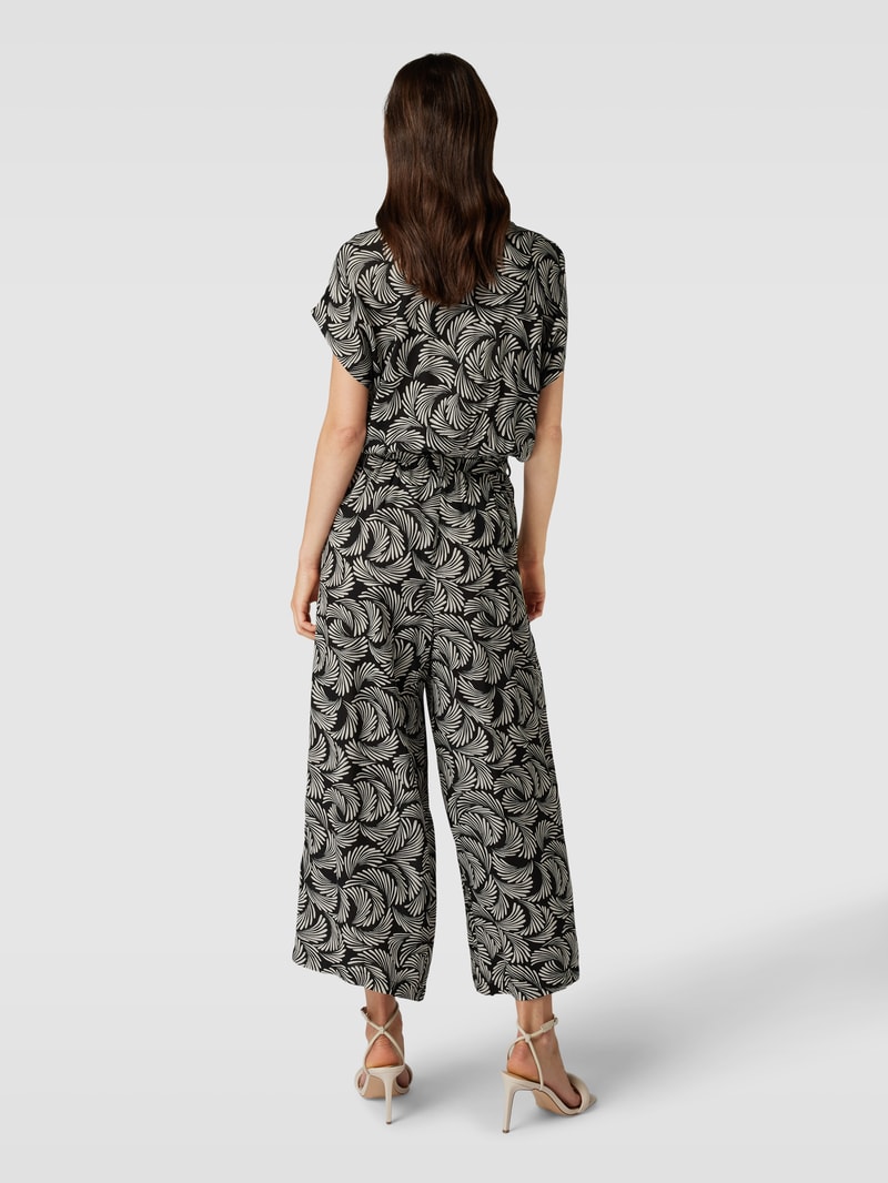 Jumpsuit mit Animal-Print Modell 'Marta' in schwarz