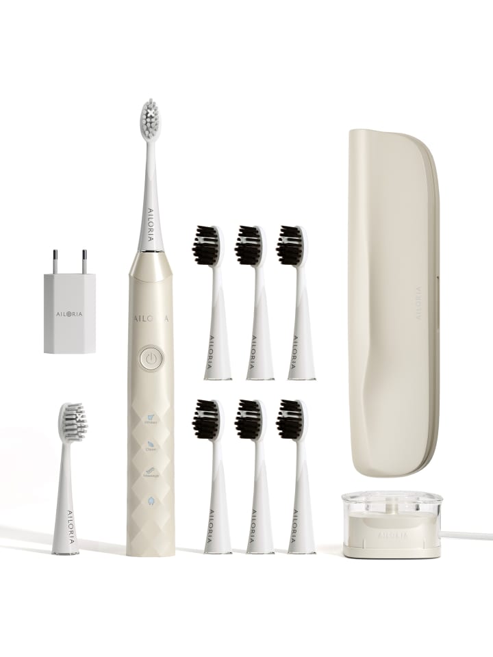 Ailoria SHINE BRIGHT SET USB-Schallzahnbürste in weiß günstig kaufen onesize