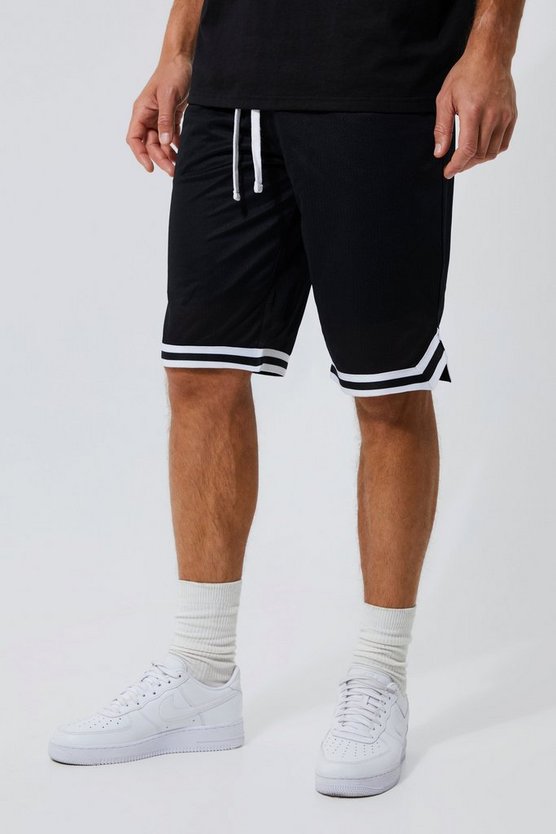 Tall Mesh Basketball-Shorts mit Streifen