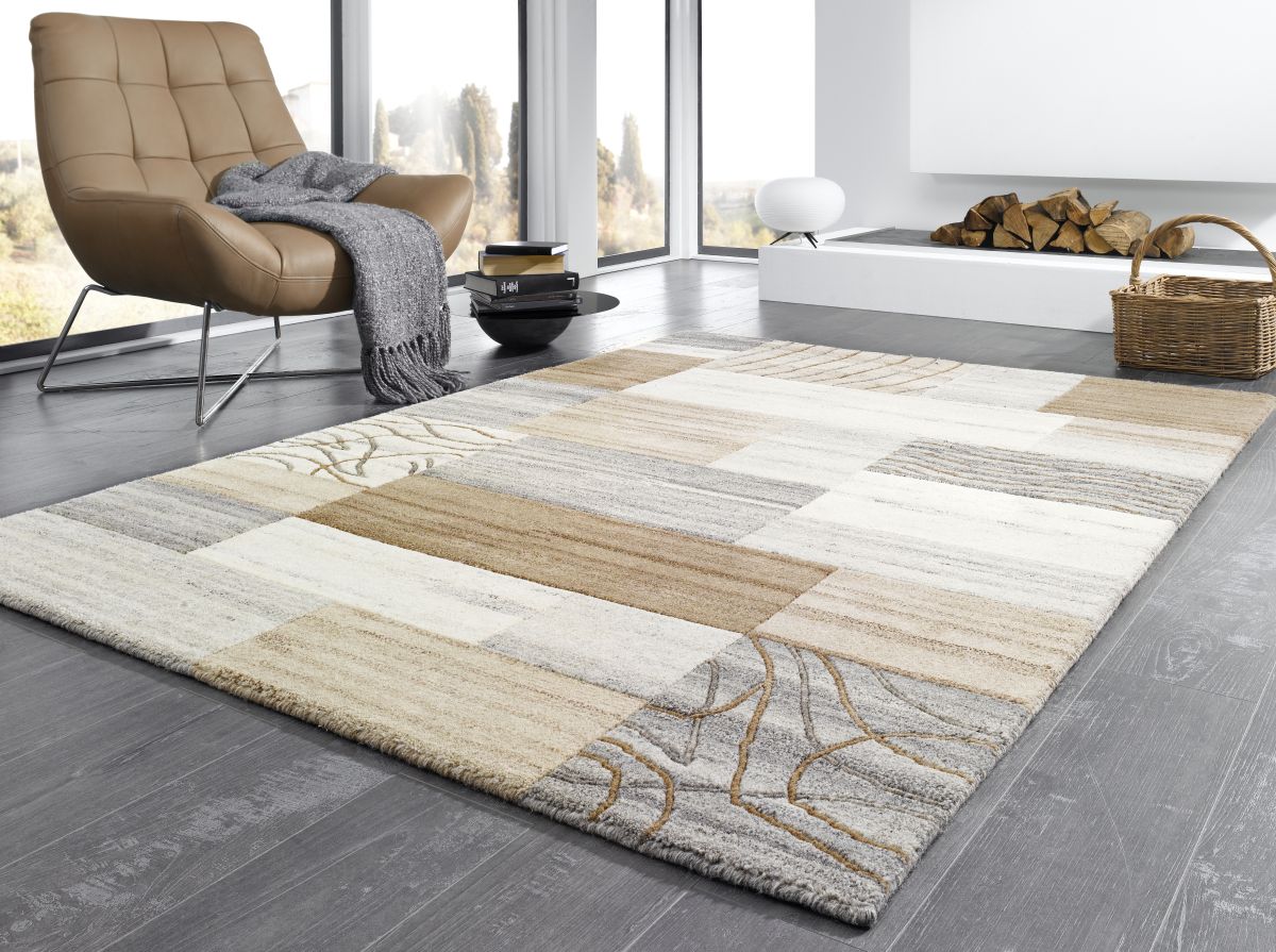 Teppich aus Indien Nakarta Grey 60 x 90 cm