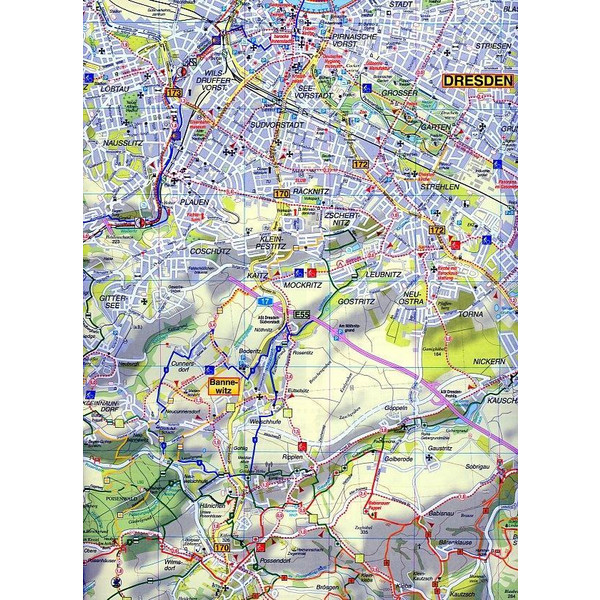 Dresden und Umgebung 1 : 35 000. Radwander- und Wanderkarte - Wanderkarte