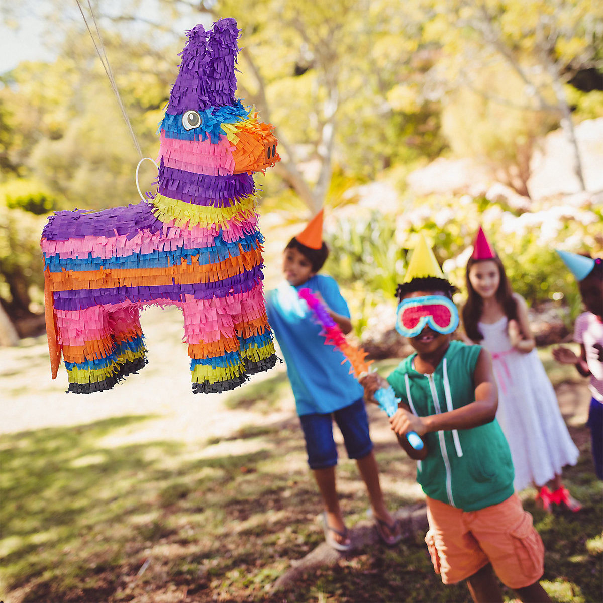 4 tlg. Pinata Set Esel