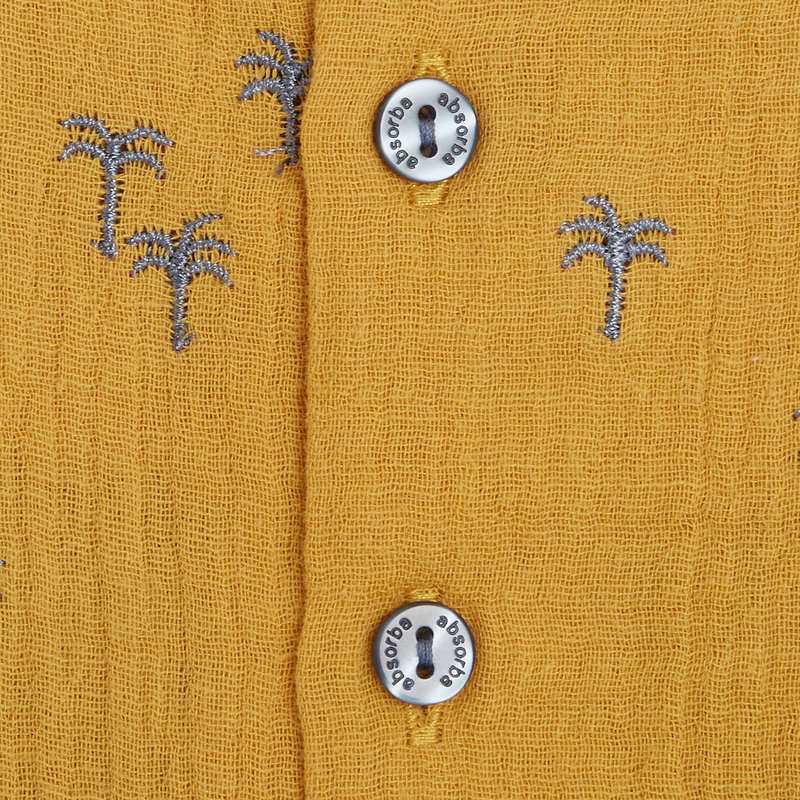 Ensemble t-shirt et salopette courte bébé garçon jaune Absorba