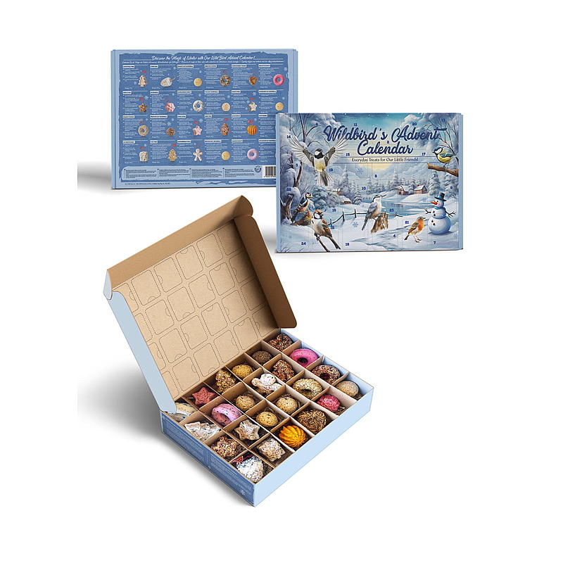 Adventskalender 24 luker fugl