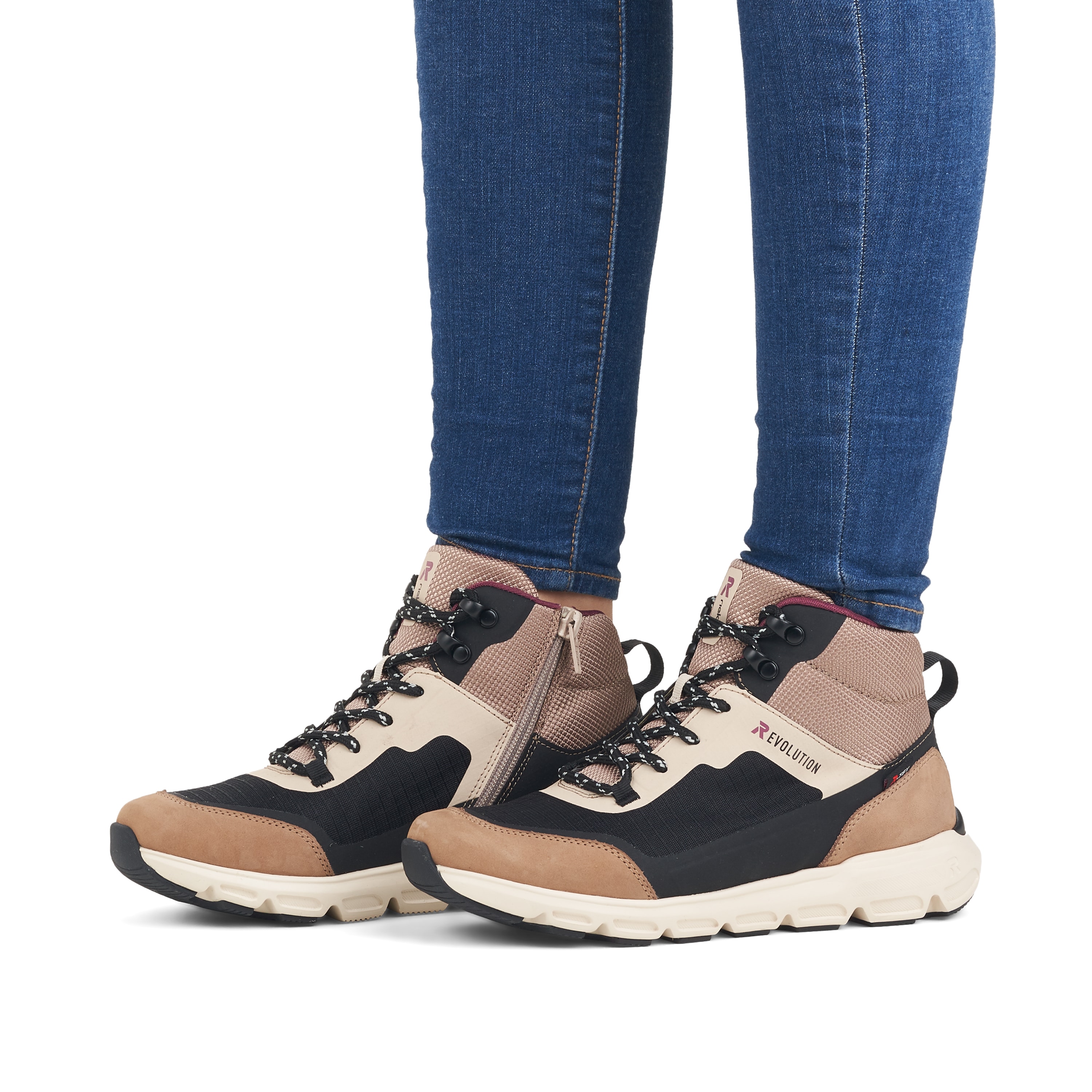 Rieker Damen Sneaker High hazel-wood black