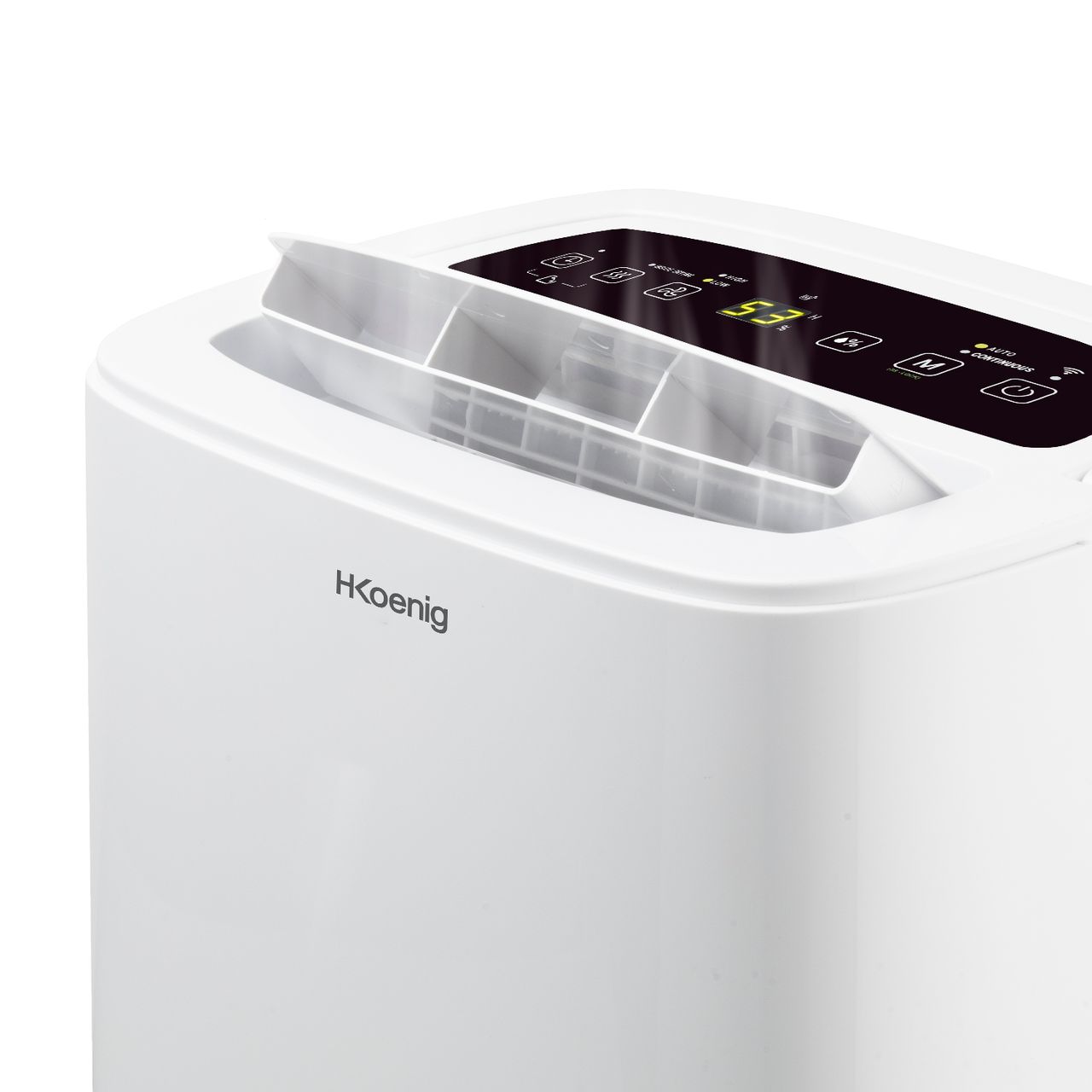 H.Koenig Tragbarer Luftentfeuchter DSH520, 20L/Tag, Fernbedienung, 24-Stunden-Timer