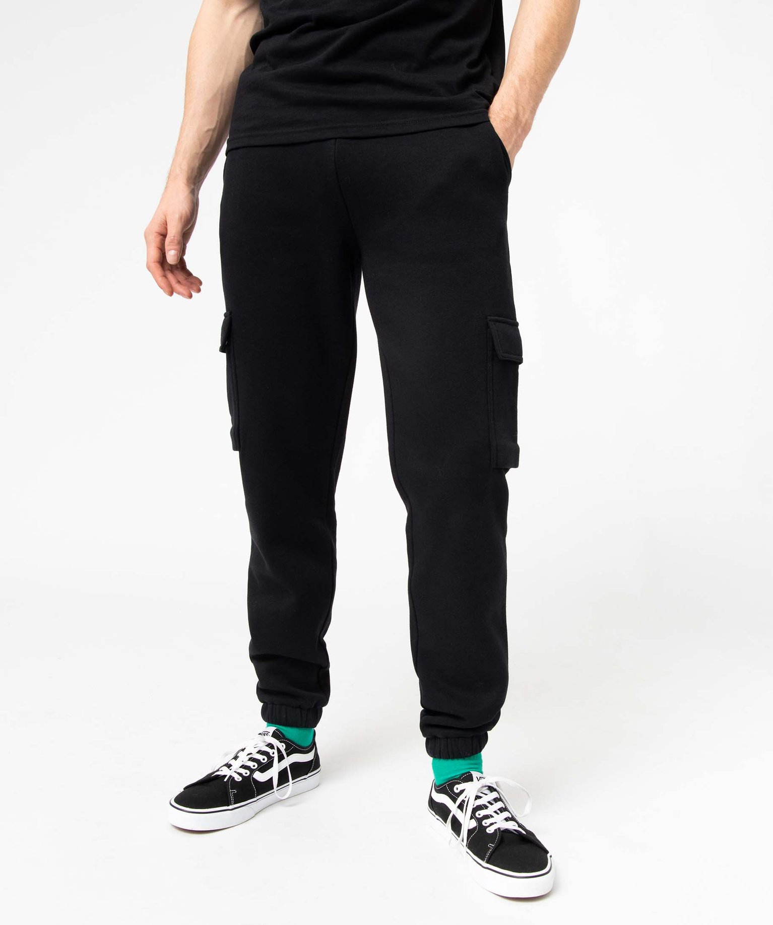Pantalon de jogging homme molletonné noir | GEMO