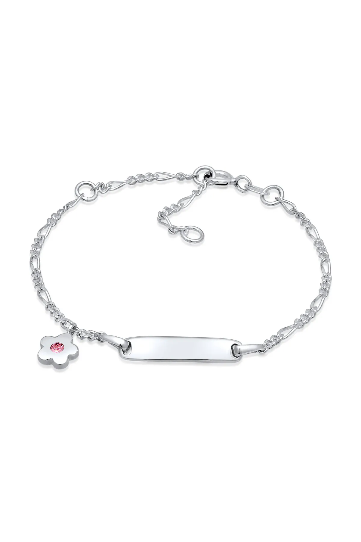 ELLI  Armband Kinder ID-Armband Schild Blume Geburt 925 Silber