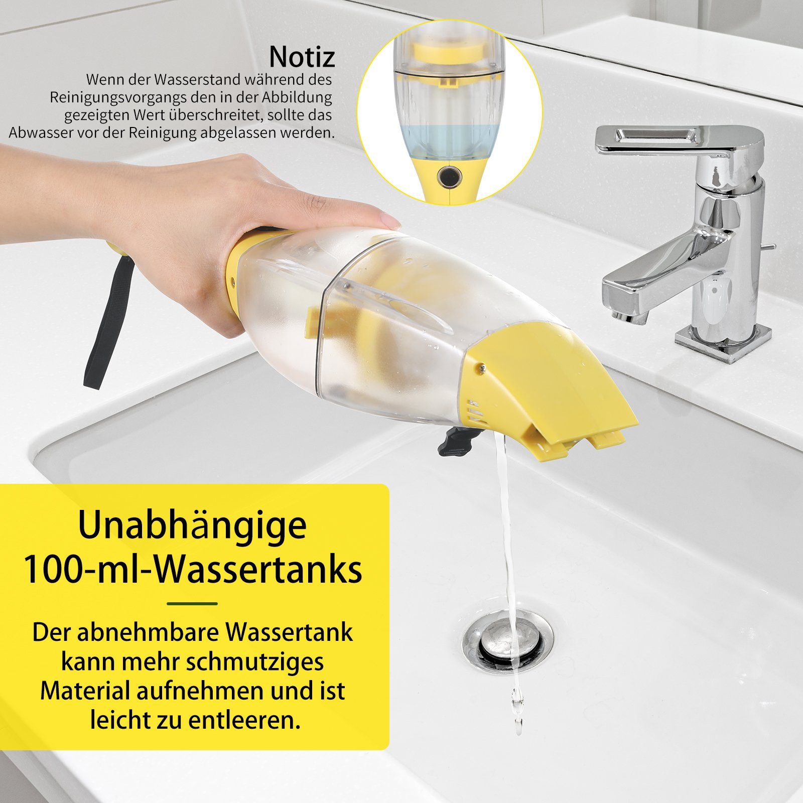 TLGREEN Fenstersauger Akku Fenstersauger mit Teleskopstiel, Sprühflasche mit Mikrofaserbezug