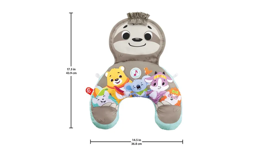 Fisher-Price Faultier-Spielkissen mit Vibration, Baby-Spielzeug ab 0 M