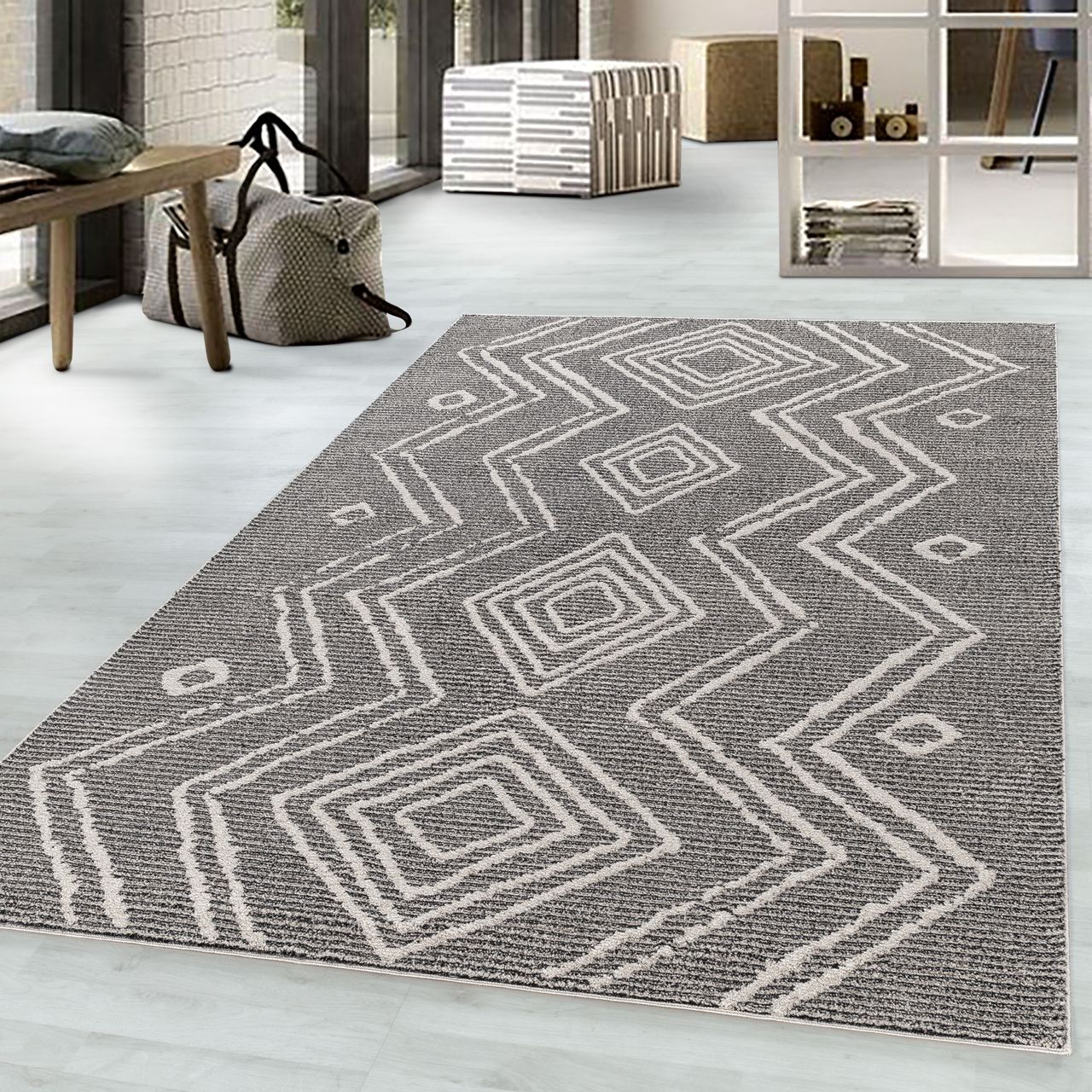 Ayyildiz Teppich, TAZNAXT 5104, BLACK, 160 x 230 cm