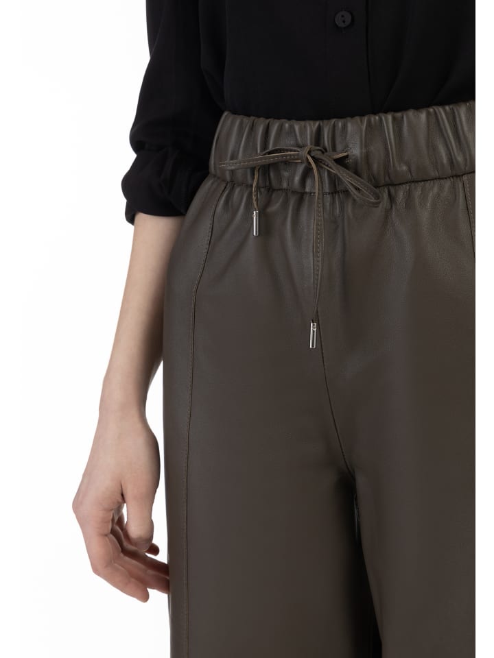 DreiMaster Vintage Lederhose in Taupe günstig kaufen XS