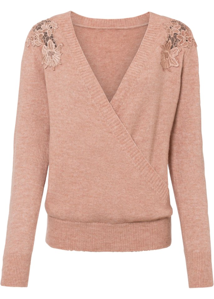 Pullover in Wickeloptik