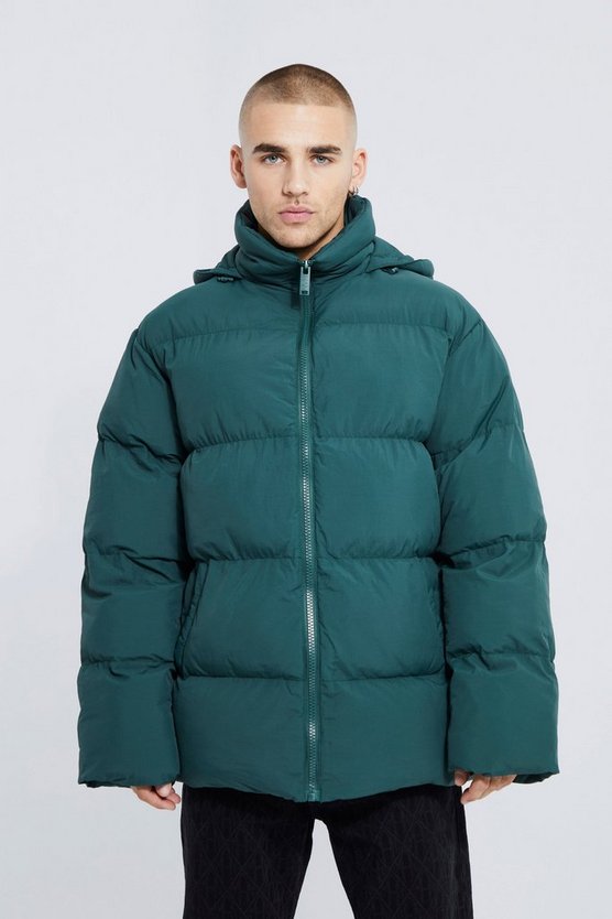 Oversize Steppjacke mit Kapuze