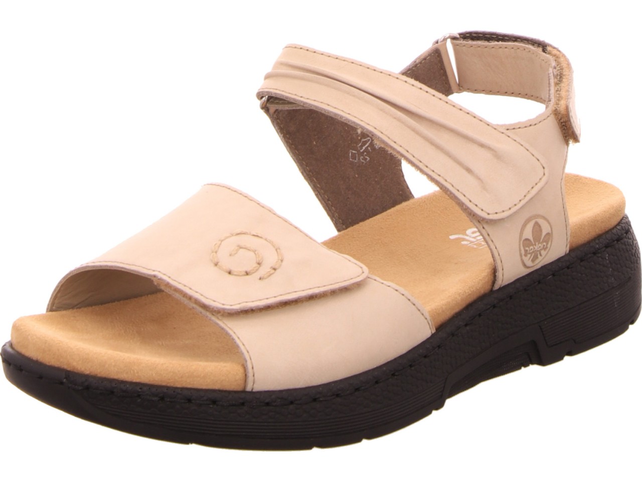 RIEKER Komfort Sandalen taupe FSK Damen Sandalen