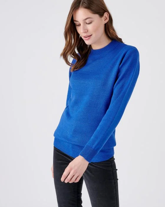 Pull col rond maille jersey
