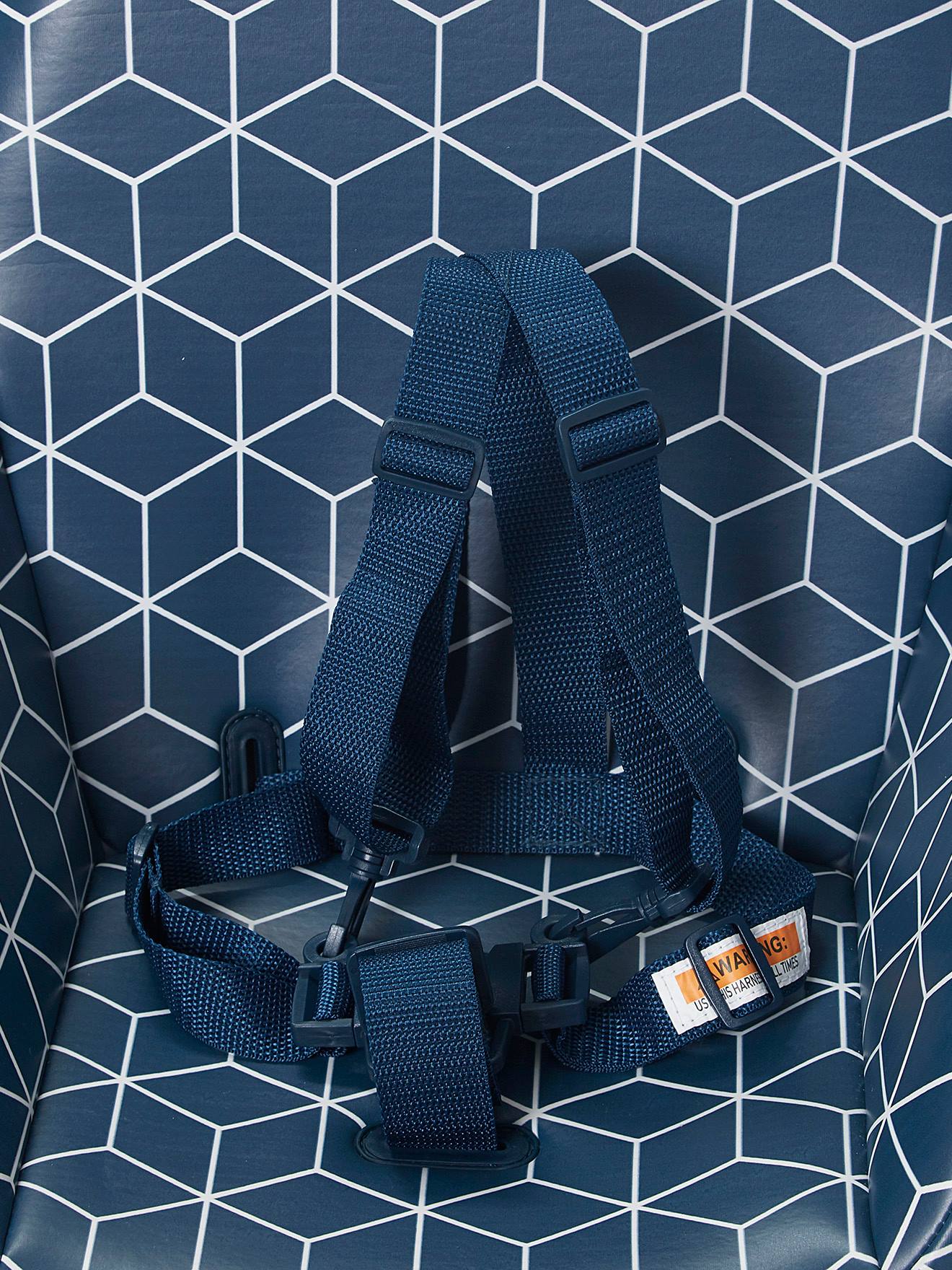 Chaise haute évolutive 2 hauteurs TopSeat bleu imprimé