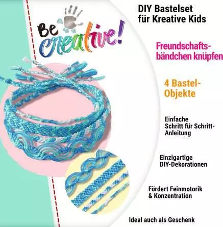Freundschaftsbändchen - Bastelset für Kinder ab 8 Jahren